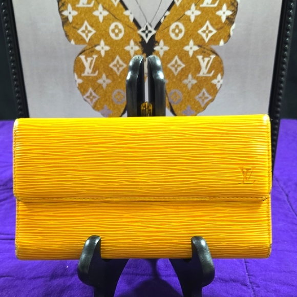 Louis Vuitton Handbags - Louis Vuitton Yellow EPI Trifold Portefeuille Tresor International Long Wallet